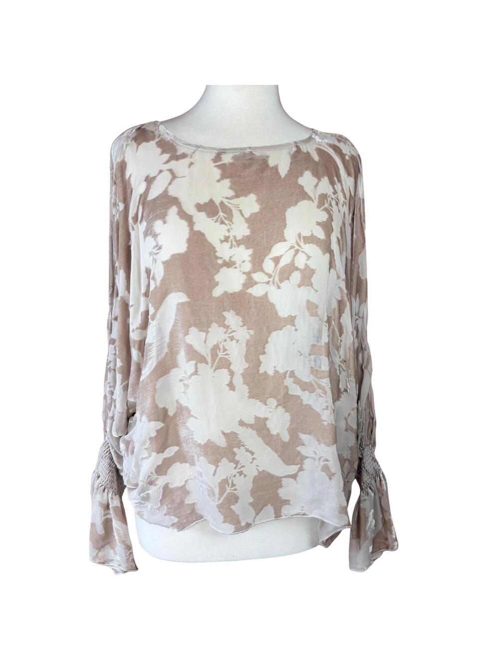 Johnny Was JADE Velvet Burnout Top size XS